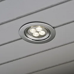 Eclairage d'extérieur encastré IP44, aluminium, transparent 