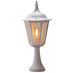 Lampe à piquet de terre FIRENZE E27 IP43, transparent, blanche