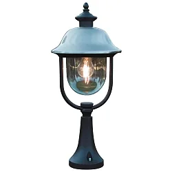 Lampe à piquet de terre PARMA avec couverture E27 IP43, acier inoxydable, dégager, noir 