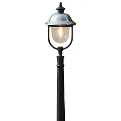 Luminaire d'allées PARMA avec couverture E27 IP43, acier inoxydable, dégager, noir 