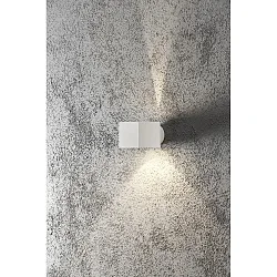 Luminaire mural d'extérieur MODENA haut bas G9 IP44, transparent, blanche