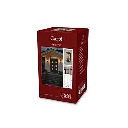 Luminaire mural d’extérieur CARPI E27 IP44, laiton, noir  gradable