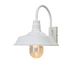 Luminaire mural d’extérieur TRAPANI Bas, grand, rond E27 IP44, blanche gradable
