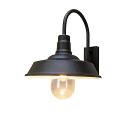 Luminaire mural d’extérieur TRAPANI Bas, grand, rond E27 IP44, noir gradable