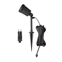 Lampe à piquet de terre AMALFI à 1 flamme IP44, noir 