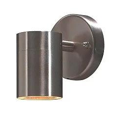 Outdoor wall luminaire MODENA, GU10 max. 35W, stainless steel 304 / clear glass