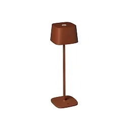 Lampe de table à accu CAPRI IP54, terre cuite gradable