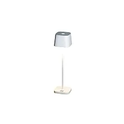Lampe de table à accu CAPRI MINI IP54, blanche gradable