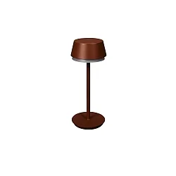 Lampe de table à accu LYON avec connexion USB, CCT Switch, RGB, avec variateur tactile IP54, terre cuite gradable