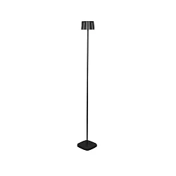 Lampadaire à accu NICE angulaire, avec connexion USB, CCT Switch, avec variateur tactile IP54, noir gradable