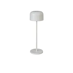 Lampe de table à accu LILLE avec connexion USB, avec variateur tactile IP54, blanche gradable