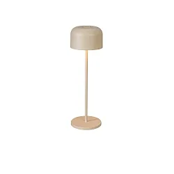 Lampe de table à accu LILLE avec connexion USB, avec variateur tactile IP54, couleur sable gradable