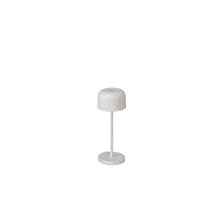 Lampe de table à accu LILLE MINI avec connexion USB, avec variateur tactile IP54, blanche gradable