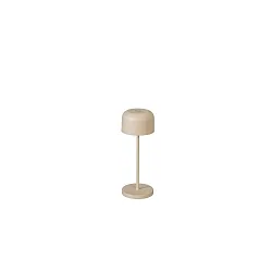 Lampe de table à accu LILLE MINI avec connexion USB, avec variateur tactile IP54, couleur sable gradable