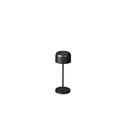 Lampe de table à accu LILLE MINI avec connexion USB, avec variateur tactile IP54, noir gradable