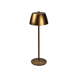 Lampe de table à accu EZE USB IP54, cuivre, mat