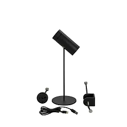 Lampe de table à accu MULTI 3in1 IP54, noir gradable