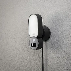 Luminaire mural d'extérieur SMARTLIGHT 12V avec caméra IP54, noir gradable