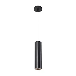 Luminaire à suspension PIPE 30CM cylindrique, langue GU10 IP20, noir  gradable