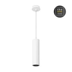 Luminaire à suspension PIPE 30CM cylindrique, langue GU10 IP20, blanche gradable