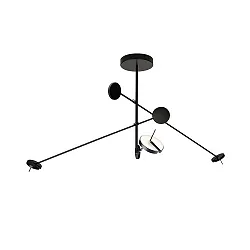 Luminaire à suspension INVISIBLE TRIPLEX 3 flammes, réglable, commutable IP20, noir gradable