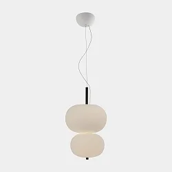 pendant luminaire ILARGI DOBLE LAMP LED IP20, dark wood dimmable