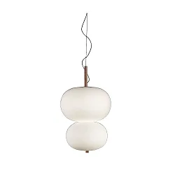 pendant luminaire ILARGI DOBLE LAMP LED IP20, white dimmable