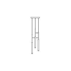 Luminaire à suspension CANDLE TRIPLEX LED IP20, noir