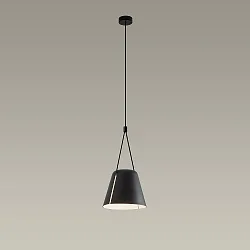 Luminaire à suspension ATTIC conique E27 IP20, noir 