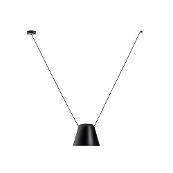 Luminaire à suspension ATTIC V conique E27 IP20, noir 