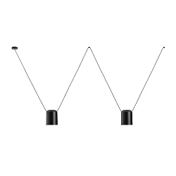 Luminaire à suspension ATTIC 2 à 2 flammes E27 IP20, noir 