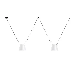 Luminaire à suspension ATTIC 3 3 flammes, conique E27 IP20, blanche