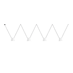 Luminaire à suspension ATTIC 4 4 flammes, conique E27 IP20, blanche