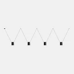 Luminaire à suspension ATTIC 4 4 flammes E27 IP20, noir 