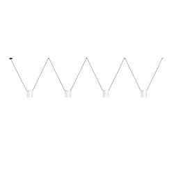 Luminaire à suspension ATTIC 4 4 flammes E27 IP20, blanche