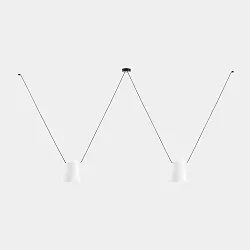 Luminaire à suspension ATTIC 2 à 2 flammes, conique E27 IP20