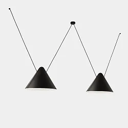 Luminaire à suspension SUPER ATTIC 2 à 2 flammes, conique E27 IP20