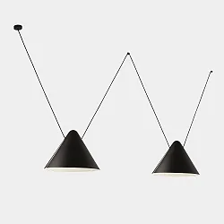 Luminaire à suspension SUPER ATTIC 2 à 2 flammes, conique E27 IP20