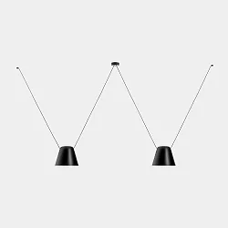 Luminaire à suspension ATTIC 2 à 2 flammes, conique E27 IP20