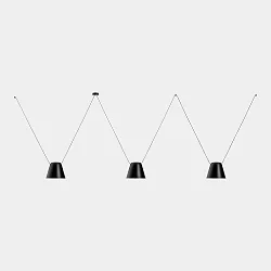 Luminaire à suspension ATTIC 3 3 flammes, conique E27 IP20