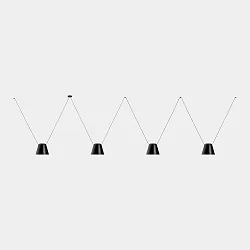 Luminaire à suspension ATTIC 4 4 flammes, conique E27 IP20