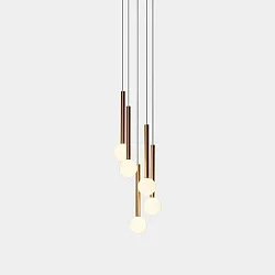 Luminaire à suspension CANDLE XS 5 BODIES LED IP20, noir gradable