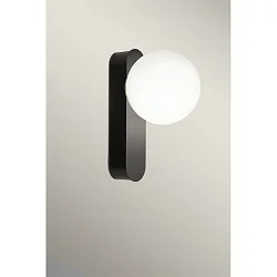 Luminaire de miroir PERLINA WALL IP commutable IP44, noir 