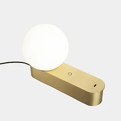 Lampe de table PERLINA TABLE avec connexion USB, CCT Switch, avec prise de courant, avec variateur tactile IP20, or mat gradable