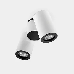 Luminaire de plafond PIPE DOUBLE à 2 flammes, pivotant GU10 IP23, blanche gradable