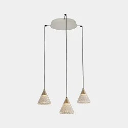 Luminaire à suspension VENETO 3 BODIES LED IP20, or gradable