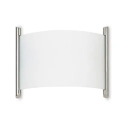 wall luminaire NIZA half round E27 IP20, nickel, silk matt