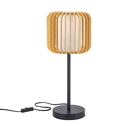 Lampe de table VIVA E27 IP20, lumière en bois, noir