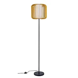 Lampadaire VIVA E27 IP20, lumière en bois, noir