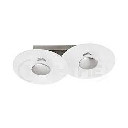 Luminaire de plafond NIKKI à 2 flammes, dimmable GU10, Gris argent gradable